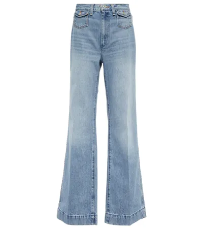 Re/done 70s High-rise Wide-leg Jeans In Blue