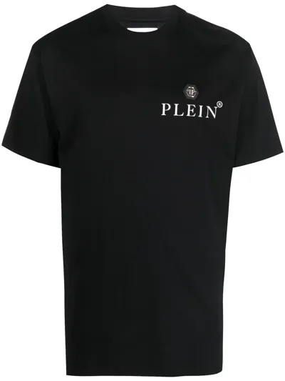 Philipp Plein Logo-print Cotton T-shirt In Black