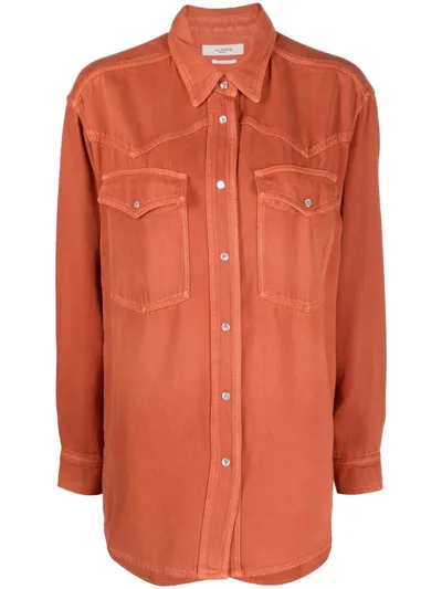 Isabel Marant Étoile Taniami Lyocell Shirt In Orange