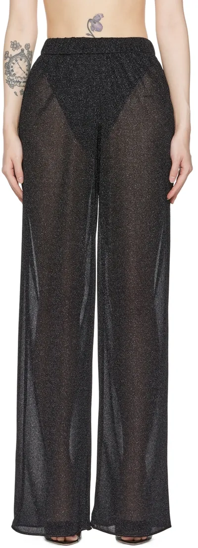 Oseree Ssense Exclusive Black Lumière Lounge Pants