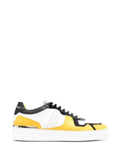 Philipp Plein Colour-block Flatform Sneakers In Yellow