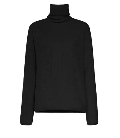 Lapointe Cashmere Silk Turtleneck In Black