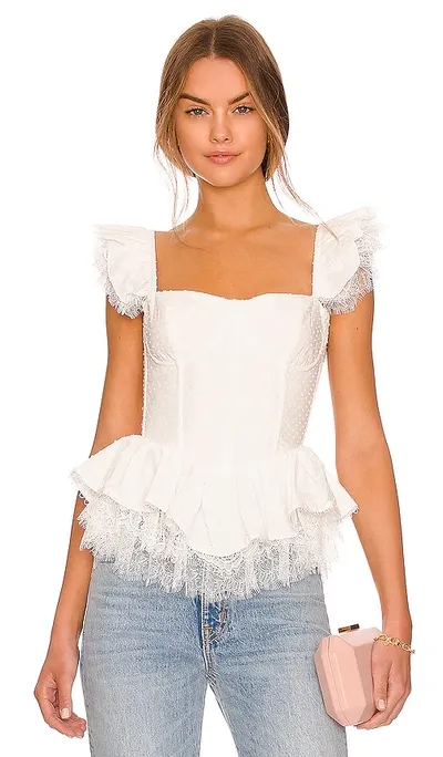 V. Chapman Sorento Corset Top In White