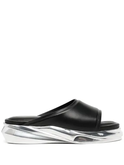 Alyx Black & Silver Mono Slides In Schwarz