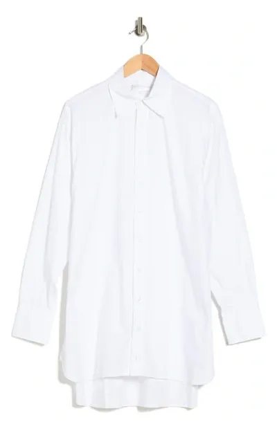 Caroline Constas Billie Cotton-poplin Mini Shirt Dress In White