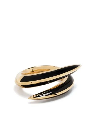 Shaun Leane Sabre Deco Crossover Ring In Black