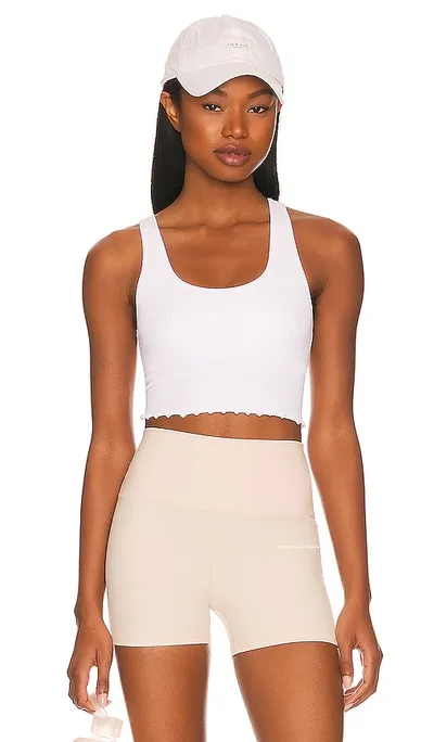 Spiritual Gangster Amor Cropped Racerback Tank Top In White