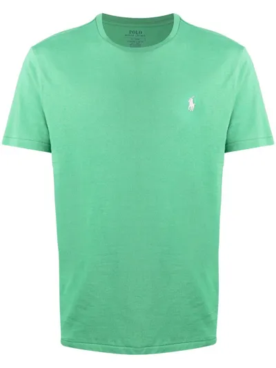 Polo Ralph Lauren Logo-embroidered Cotton T-shirt In Green