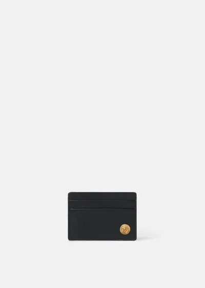 Versace Black La Medusa Leather Card Holder