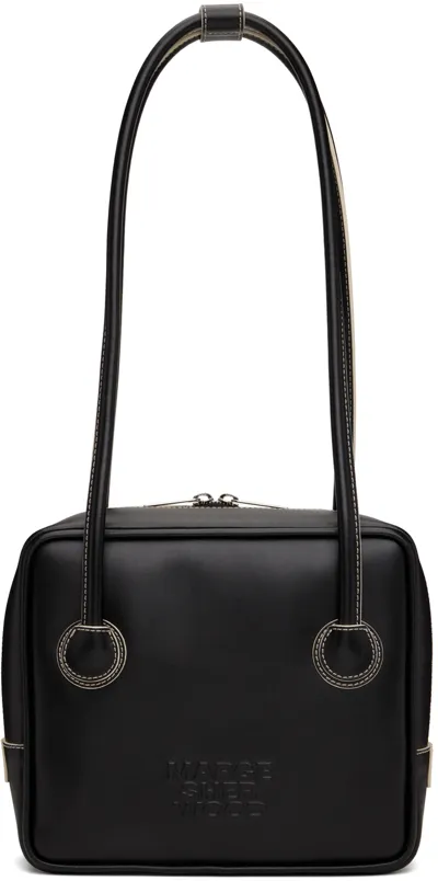 Marge Sherwood Black Piping Top Handle Bag