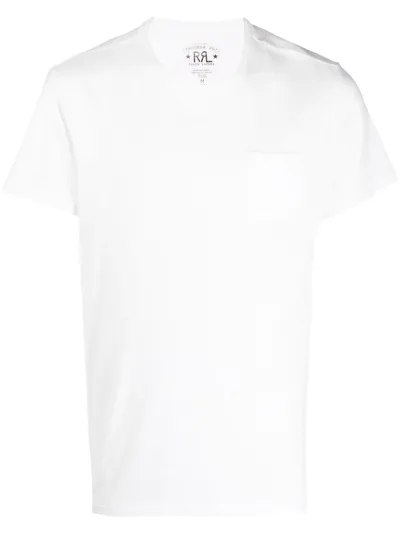 Ralph Lauren Rrl Chest-pocket Crew-neck T-shirt In Weiss