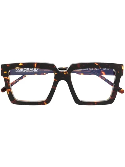 Kuboraum K26 Square-frame Glasses In Brown