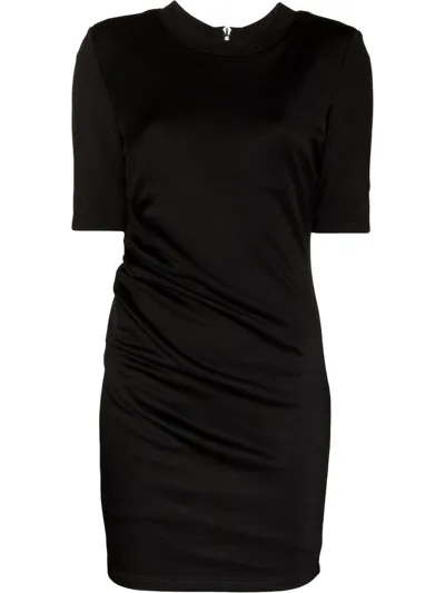 Rta Round-neck Short-sleeve Mini Dress In Black