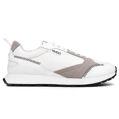 Pre-owned Hugo Boss Hugo Herren Icelin Laufschuhe Sneaker Weiãÿ