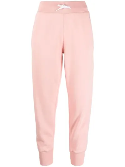 Polo Ralph Lauren Cropped Cotton-blend Jersey Sweatpants In Pink