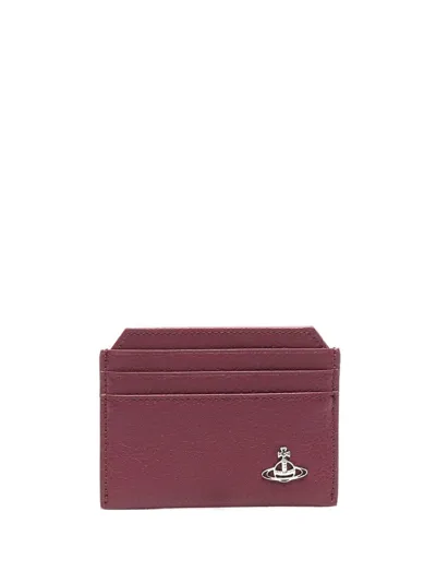 Vivienne Westwood Orb Plaque Cardholder In Red