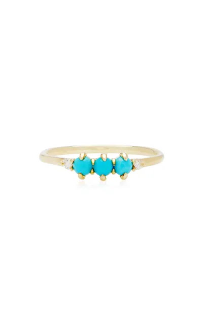 Ila Felicia 14k Yellow Gold Turquoise Ring In Blue