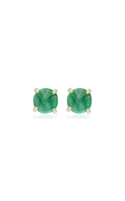 Ila Clarence 14k Yellow Gold Emerald Earrings In Green