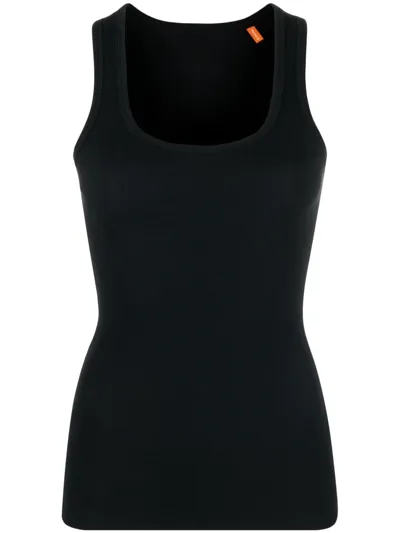 Heron Preston Ribbed-knit Tank Top In Black