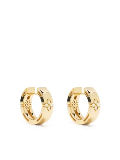 Roberto Coin 18kt Yellow Gold Love In Verona Diamond Hoop Earrings