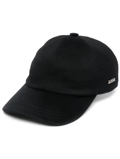 Z Zegna Oasi Cashmere Baseball Cap In Black