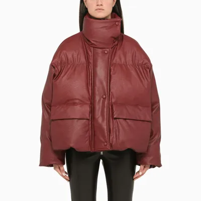 Stella Mccartney Oversized Brick-coloured Padded Jacket In Red