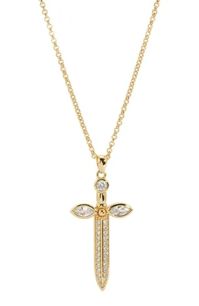 Lili Claspe Flora Dagger Pendant Necklace In Gold