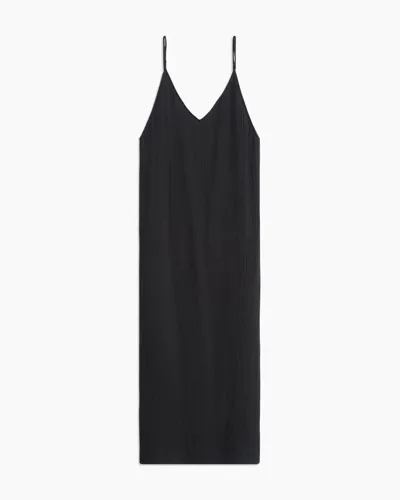 Onia Cotton-gauze Midi Dress In Black