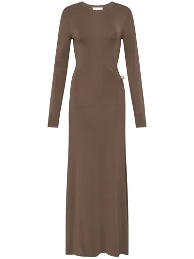 Rebecca Vallance Joan Knitted Dress In Brown