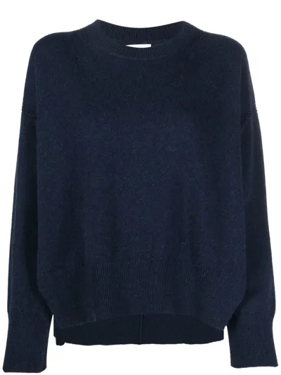 Barrie Round-neck Cashmere Jumper In Blue