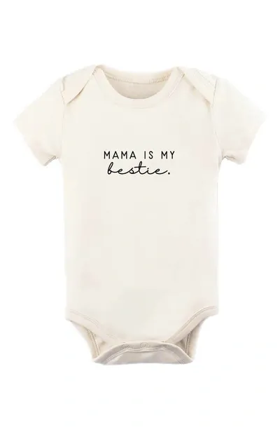 Tenth & Pine Kids' Mama Is My Bestie Organic Cotton Bodysuit In Natural