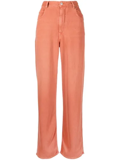 Isabel Marant Étoile High-waisted Straight-leg Jeans In Orange