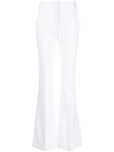 Genny High-waisted Flared Trousers In White