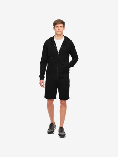 Derek Rose Men's Hoodie Quinn Cotton Modal Black