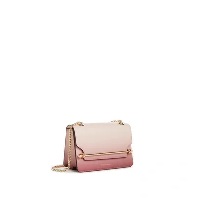 Strathberry East/west Mini Leather Handbag In Pink