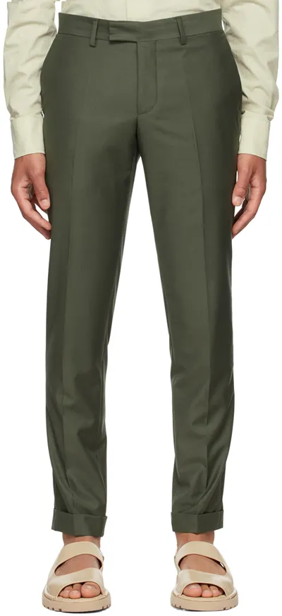 Lukhanyo Mdingi Ssense Exclusive Green Wool Trousers In Sage