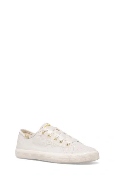 Keds Kids' Kickstart Jr Celebrations Sneaker In Ivory Sparkle