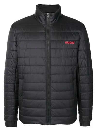 Hugo Zipped Padded Jacket In Black