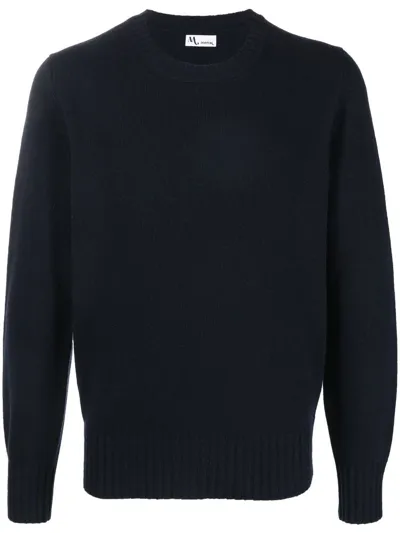 Doppiaa Blue Wool Crew Neck Sweater