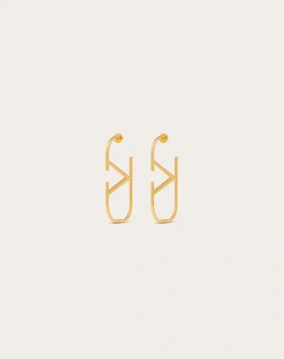 Valentino Garavani Vlogo Signature Metal Earrings Woman Gold Uni