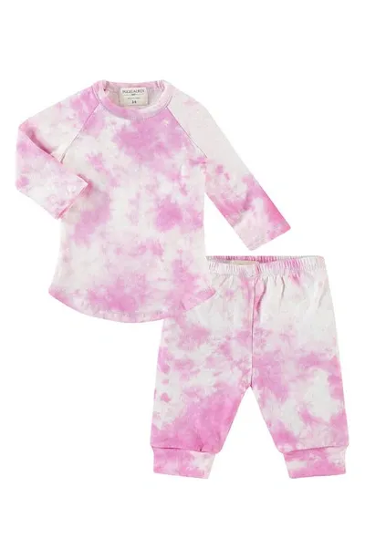 Paigelauren Babies'  Tie Dye Long Sleeve Shirt & Pants Set In Pink Lavender Tie Dye