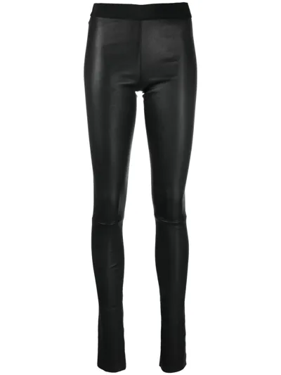 Drome Lambskin High-waisted Leggings In Black