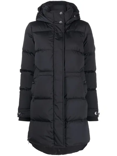 Woolrich Hooded Puffer Coat In Black