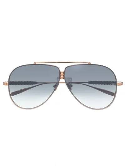 Valentino Pilot-frame Sunglasses In Gold