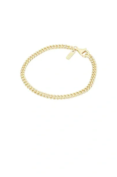 Hatton Labs Gp Mini Round Cuban Bracelet In Gold