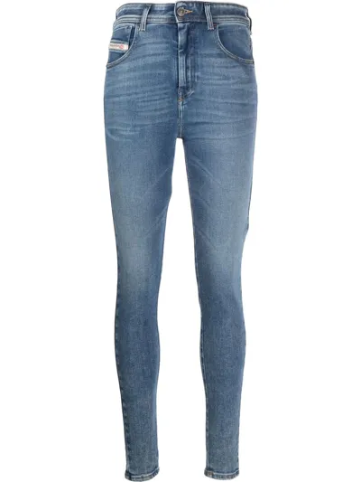 Diesel 1984 Slandy High-waisted Skinny Jeans In Blue