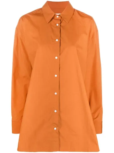 Loulou Studio Oversized Button-up Shirt In Orange