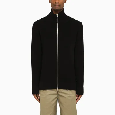 Maison Margiela Black Knitted Turtleneck Cardigan