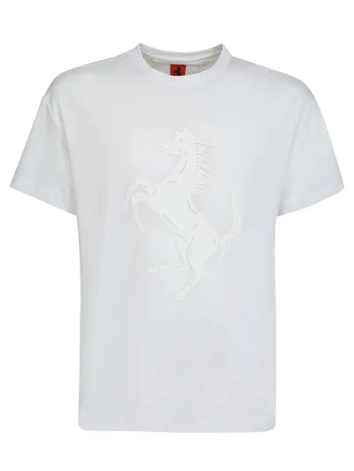 Ferrari T-shirt In White Cotton