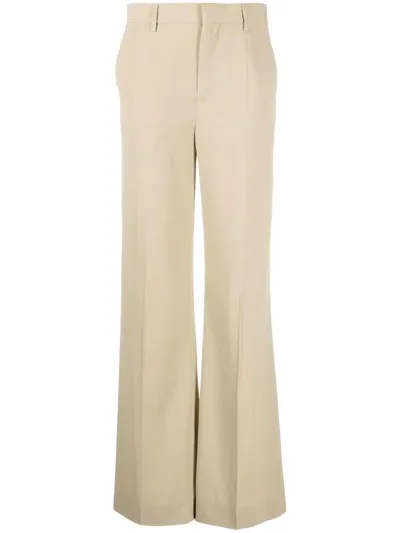 Petar Petrov Bootcut Tailored Trousers In Neutrals